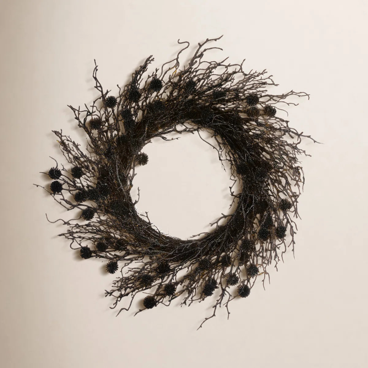 24in. Halloween Deadwood Wreath with LED Lights | Joss & Main