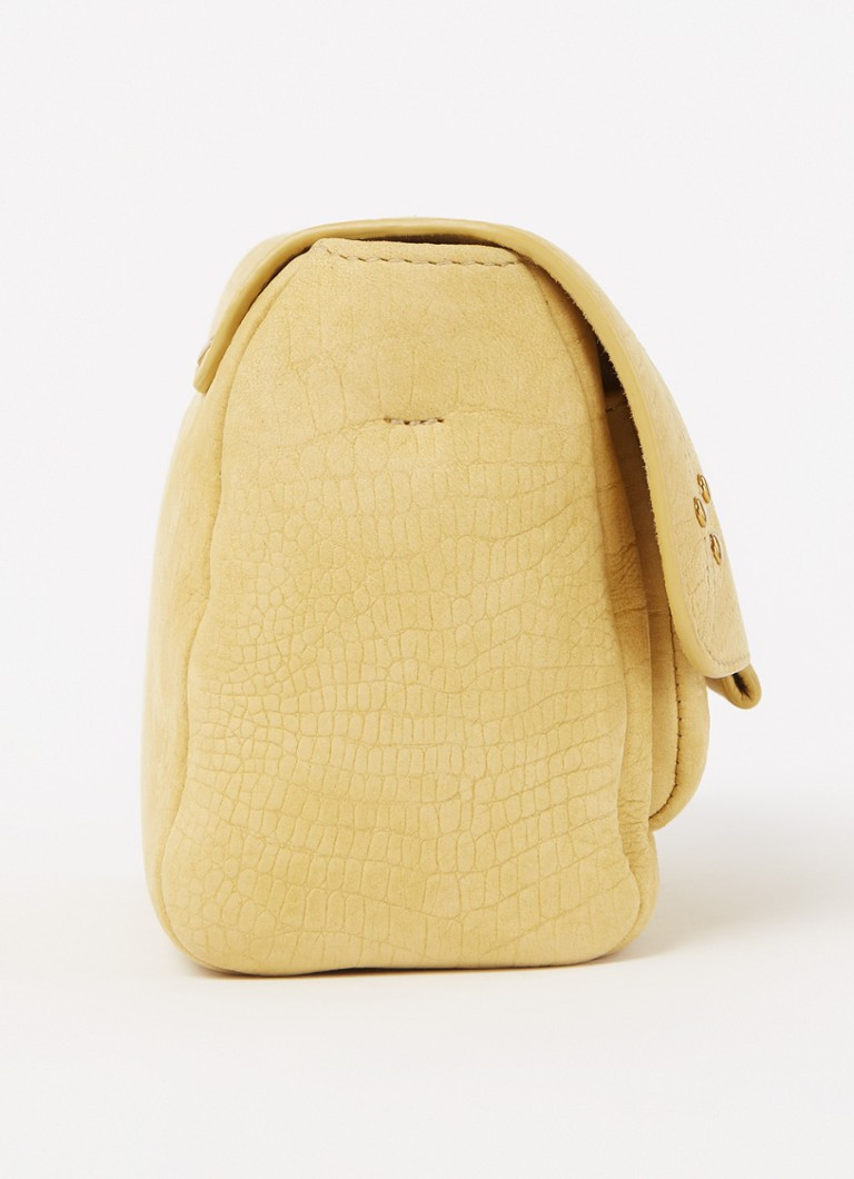 Jérôme Dreyfuss Lulu Small schoudertas van kalfssuède • Okergeel • de Bijenkorf | De Bijenkorf (NL)