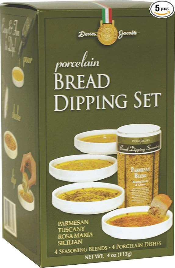 Dean Jacob's Porcelain 5 Piece Bread Dipping Set | Amazon (US)