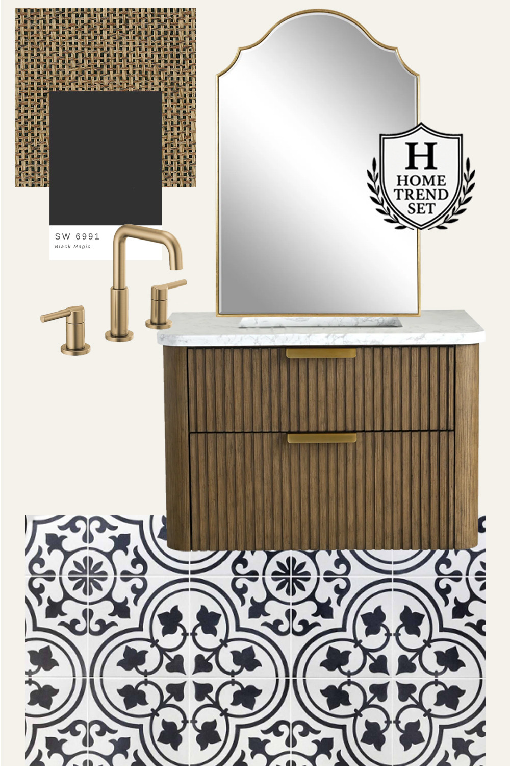 Moody, textured, timeless, transitional powder bathroom design.  

 #LTKHome #LTKFamily