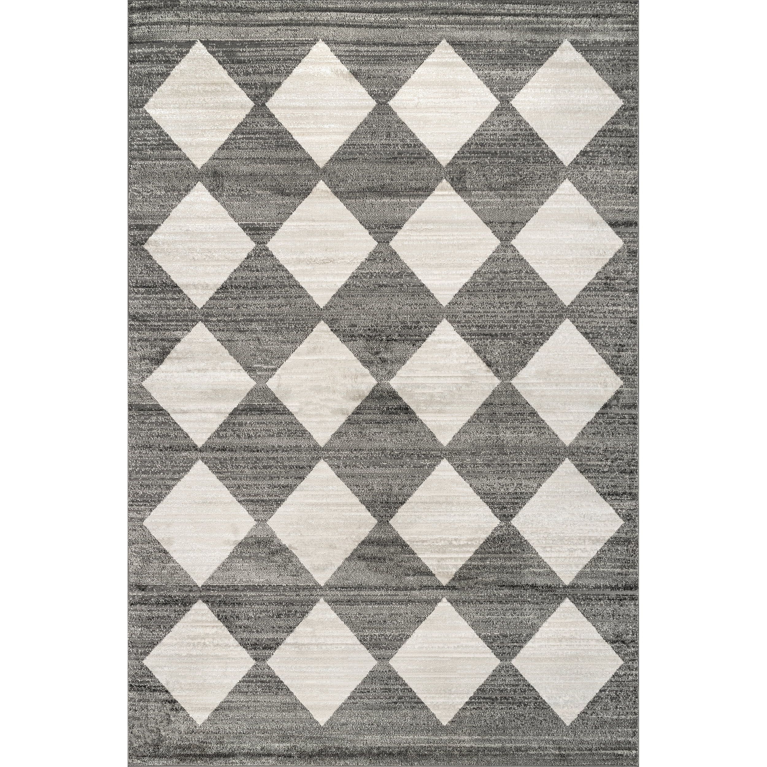 nuLOOM Gianna Contemporary Geometric Checker Tile Area Rug, 5' x 8', Grey | Walmart (US)