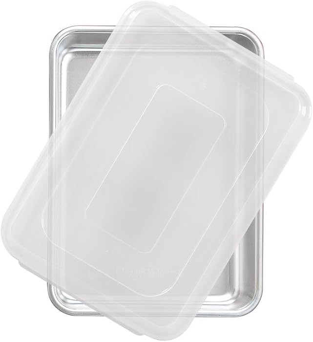 Nordic Ware Natural Aluminum Commercial Cake Pan with Lid, Rectangle Pan with Lid Silver, 9 x 13 | Amazon (US)