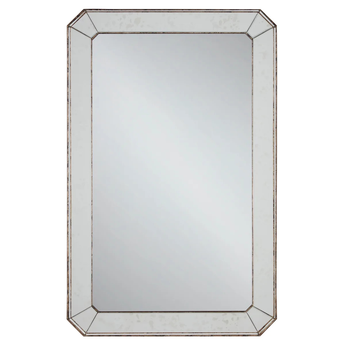 Hollywood Regency Antique Mirror Classic Bevel Cut Wall Mirror | Kathy Kuo Home