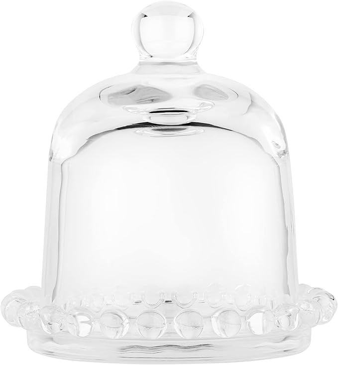 Amici Home Charlotte Glass Butter Dish | Small Glass Butter Keeper with Easy Grip Handle | Round ... | Amazon (US)