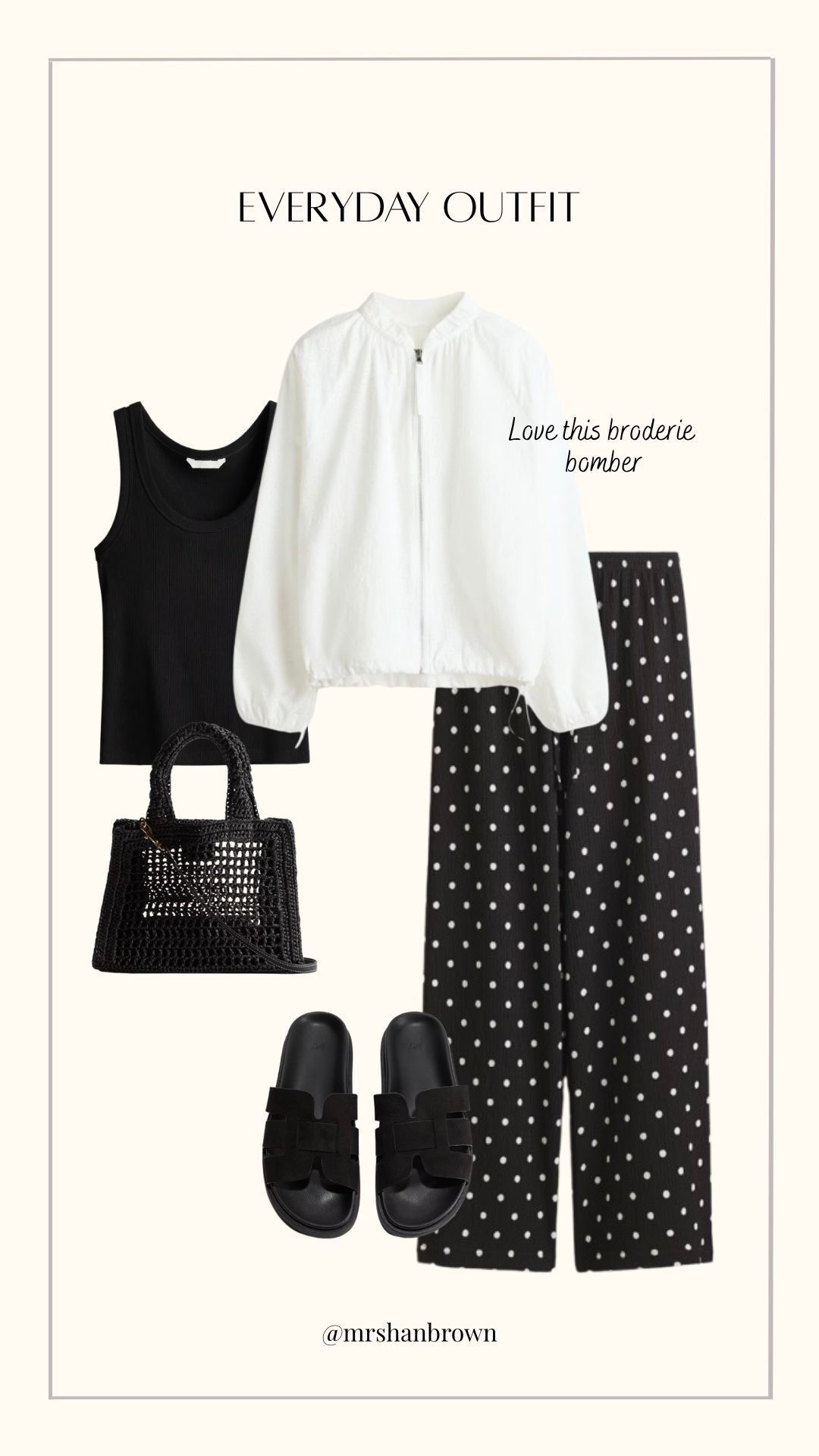 Love how wearable these polka dot trousers are & this broderie bomber is going to fly!! 🖤🤍

Casual outfit, polka dots, straw bag, spring outfit, comfy outfit, wide leg trousers

#LTKspring #LTKsummer #LTKuk