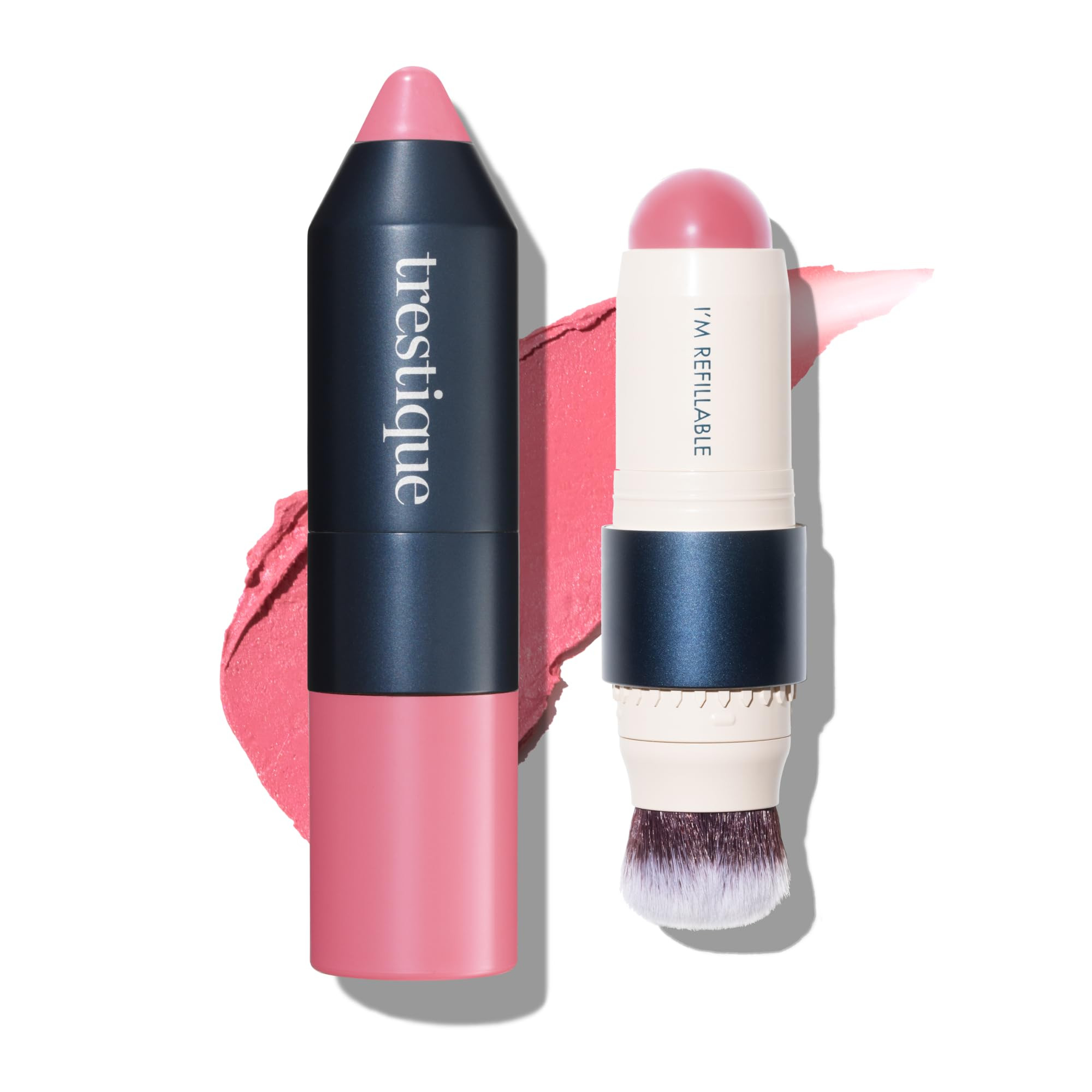 trestique Blush Stick, Vegan Blush Stick With Built-In Brush, Pink Blush Makeup For Women, Rose M... | Amazon (US)
