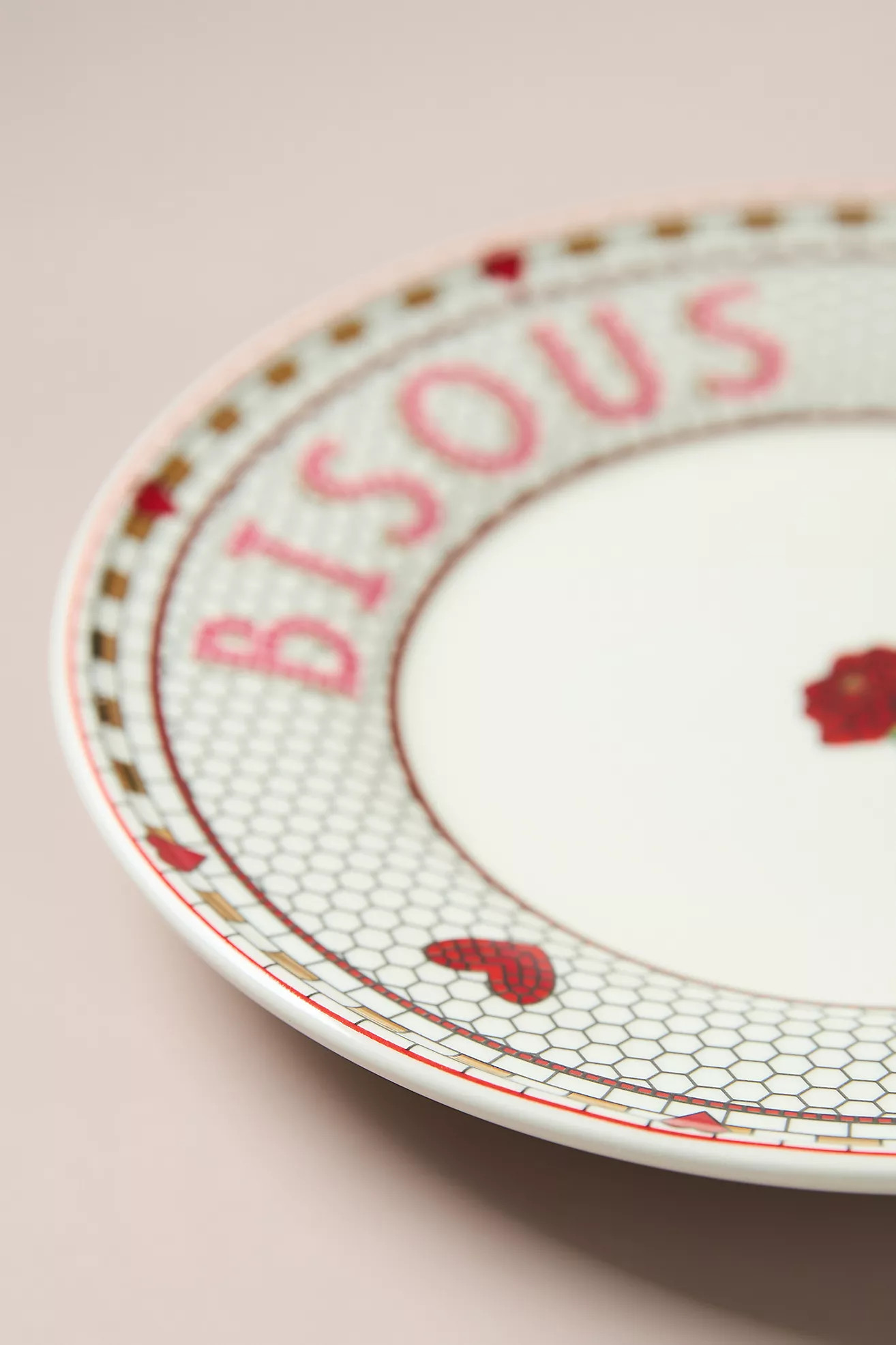 The Bistro Tile Stoneware Dessert Plate: Valentine's Edition | Anthropologie (US)
