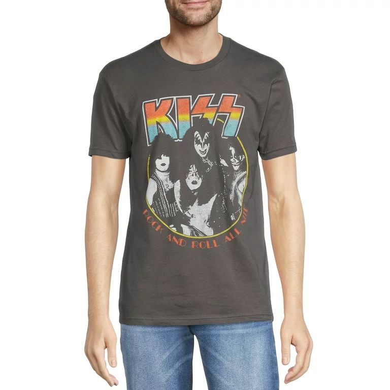 Kiss Men's Group Band T-Shirt with Short Sleeves - Walmart.com | Walmart (US)
