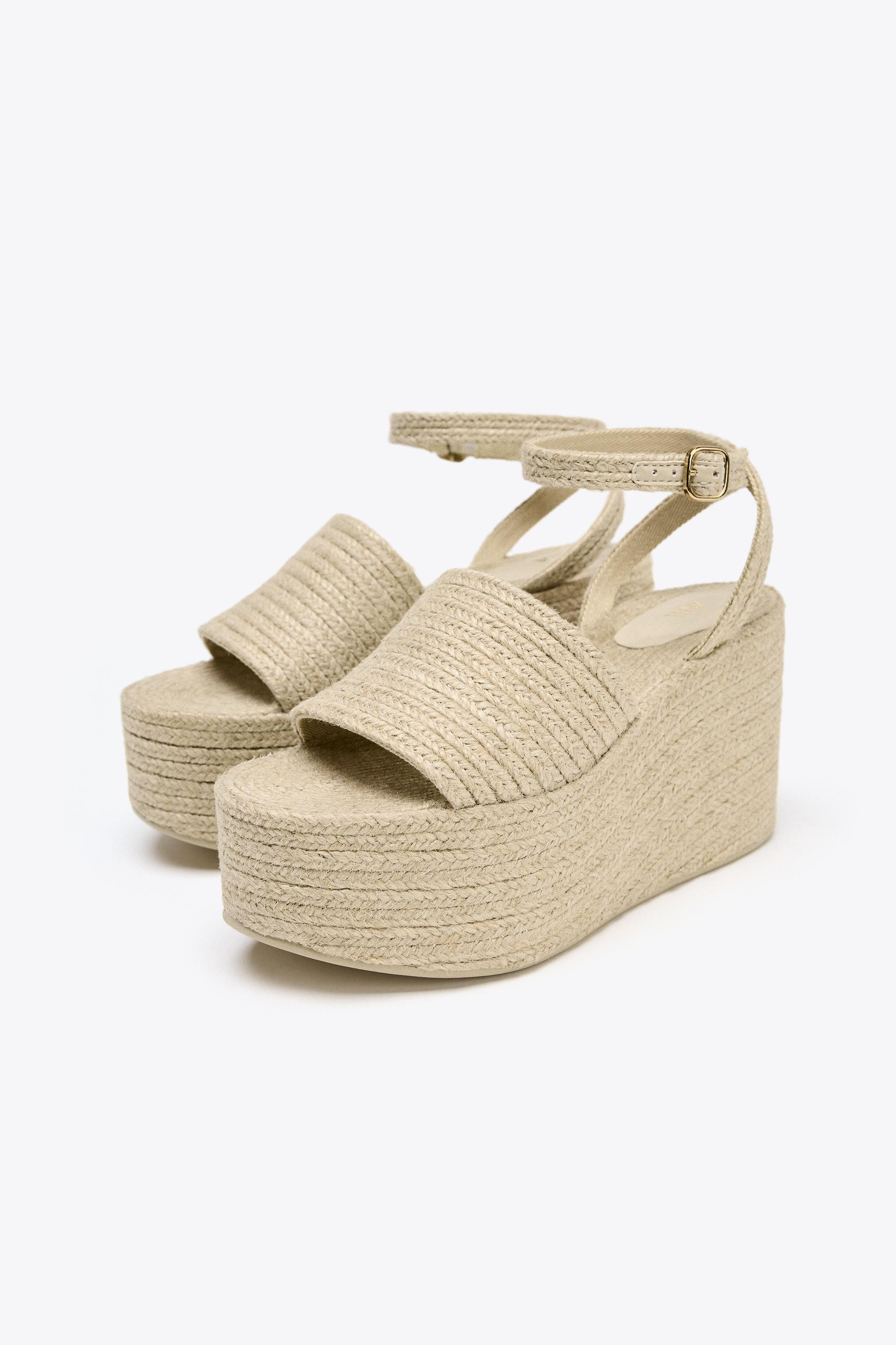 JUTE PLATFORM WEDGES | Zara US