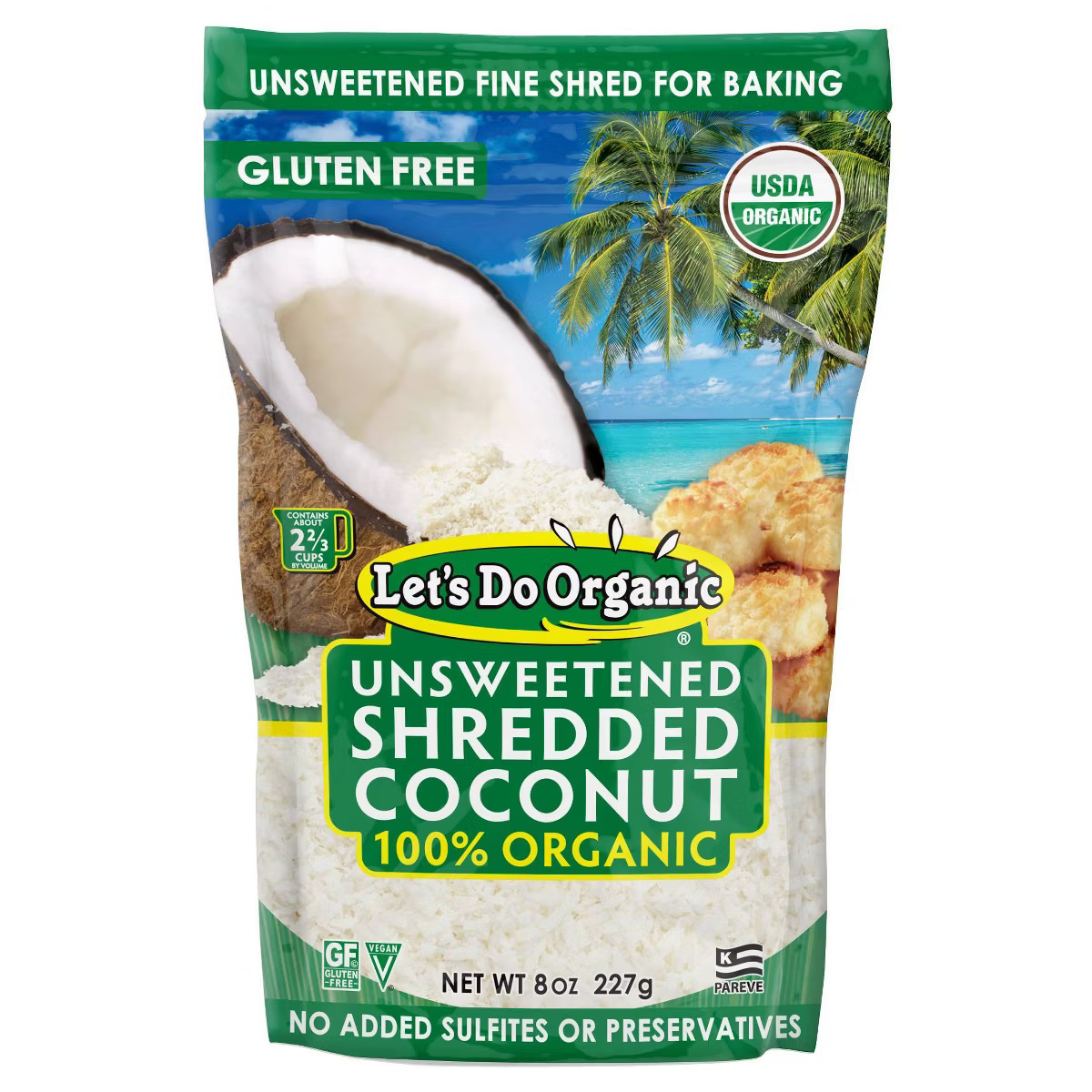 Let's Do Organic 100% Organic Shredded Coconut Unsweetened - 8oz | Target