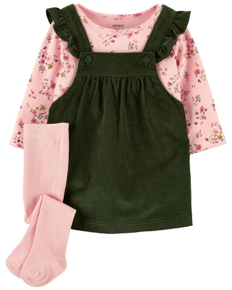 3-Piece Floral Tee & Jumper Set | Carter's