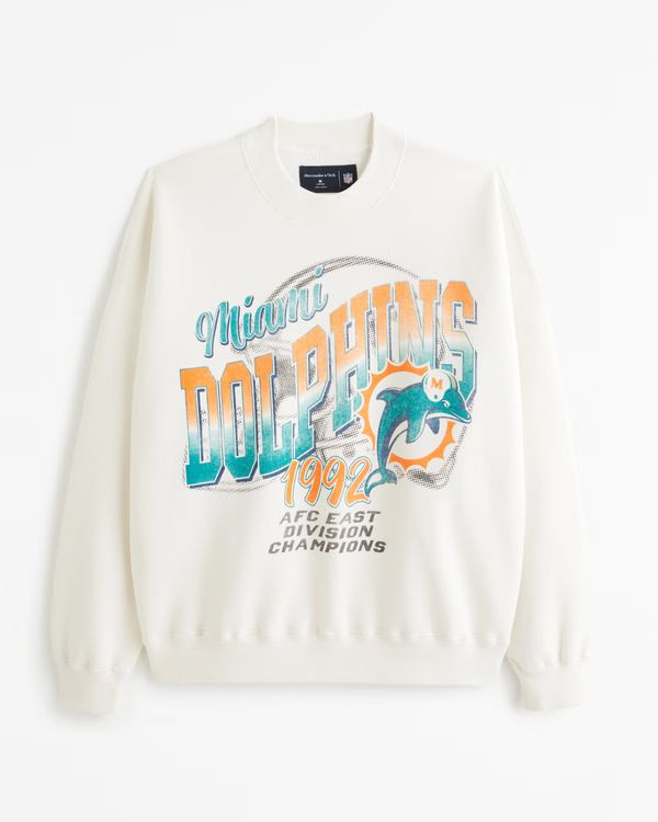 Miami Dolphins Graphic Crew Sweatshirt | Abercrombie & Fitch (US)