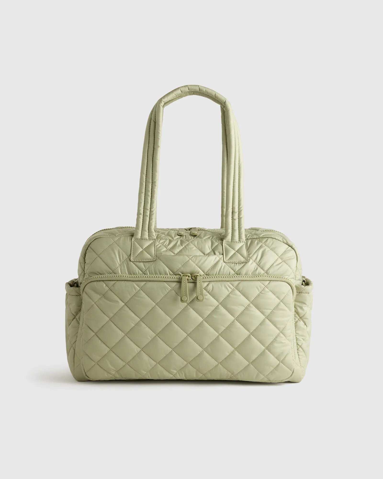 Quilted Duffle Bag in Tea Green | Quince