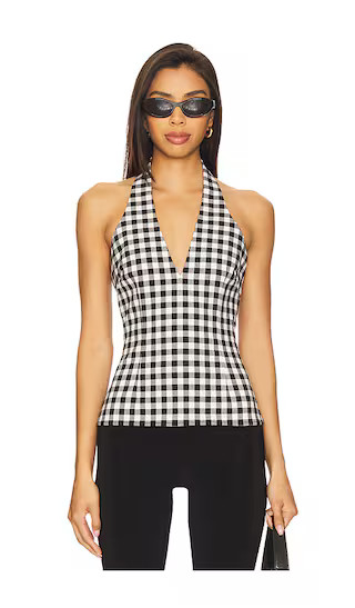 Birdie Top in Black Gingham | Revolve Clothing (Global)