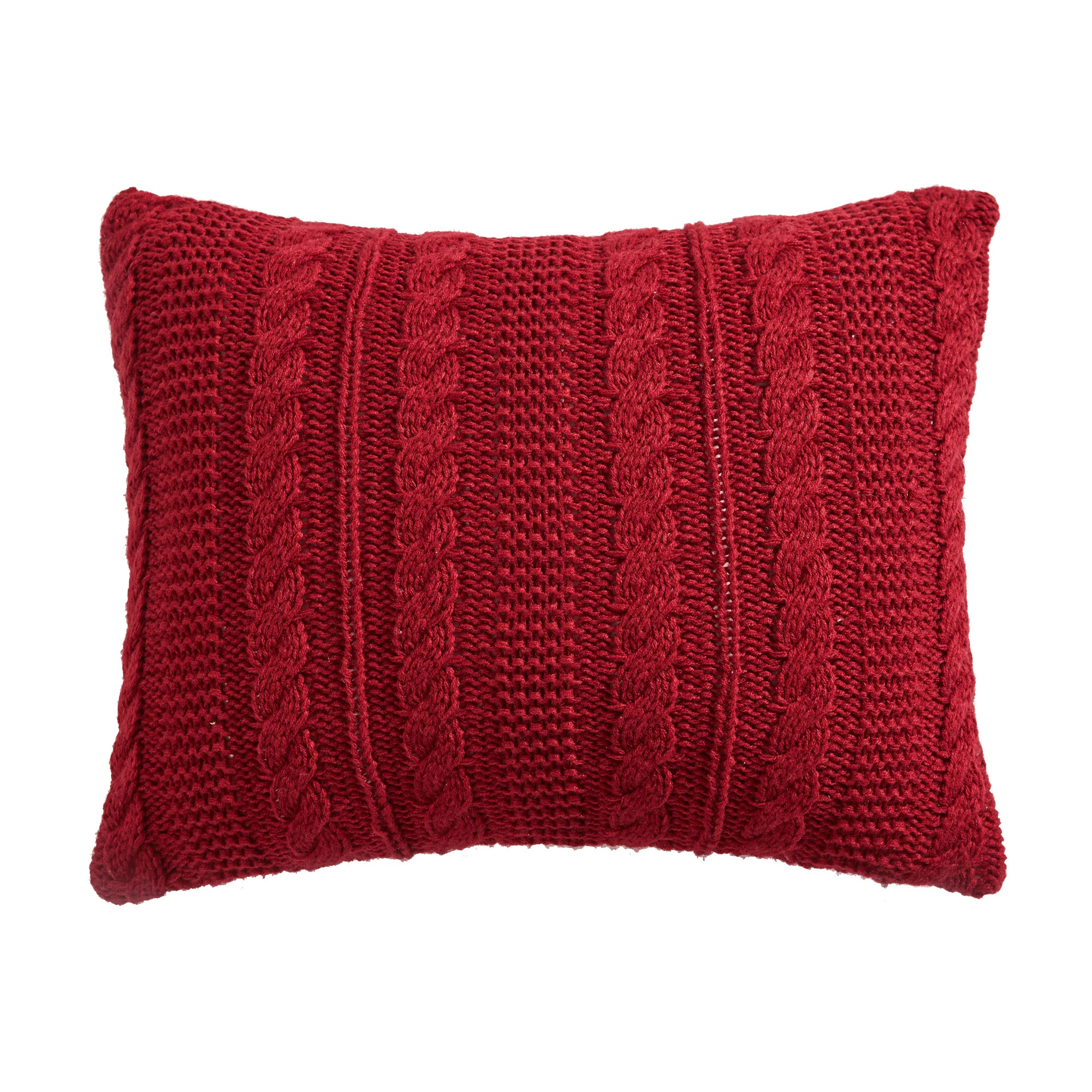 Astrid Cable Red Pillow - 14x18 | Levtex Home