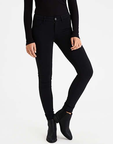 AE Knit X Super Soft Jegging, True Black | American Eagle Outfitters (US & CA)