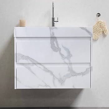 Oxdigi Marble Contact Paper 24" x196" for Kitchen Countertop Cabinet Shelf Door Self-Adhesive Fil... | Amazon (US)