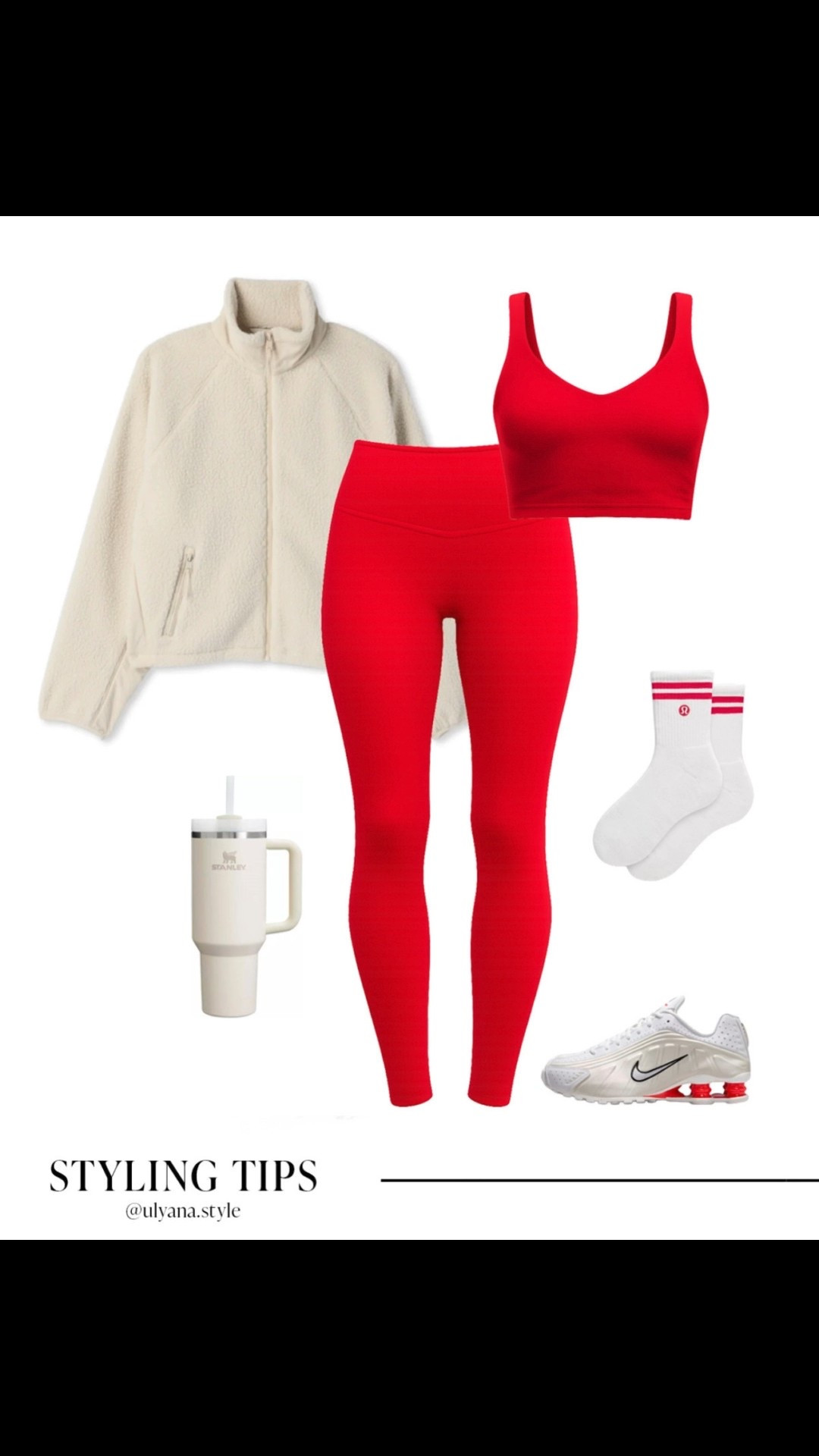 Feeling cozy in this red leggings and workout tank with a fleece jacket for a casual winter outfit and everyday athleisure look. These Nike sneakers and cute workout socks keep it fun whether I’m headed to the gym outfit, coffee run, or walking with my Stanley cup. If you want winter workout outfit ideas or casual athleisure outfit inspiration that works for errands and fitness, this is it. 
.
.
.

Athletic outfits | leggings outfits | leggings and sneakers | leggings set | workout sets | workout tops | workout shoes | gym shoes | gym outfit  | gym set | Pilates outfit | outdoor walk outfit | winter outfits | winter jacket | teddy jacket | Pilates socks | white sneakers women | outfit ideas | casual winter outfits | outfit inspo | fitness outfit | fitness gifts 

#LTKfitnessgoals #LTKActive #LTKGiftGuide #LTKHoliday #LTKdayinmylife #LTKootd #LTKgrwm #LTKmorningroutine #LTKSeasonal #LTKU #LTKFindsUnder50 #LTKFindsUnder100 #LTKSaleAlert #LTKTravel