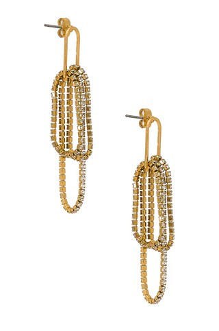 Ettika Rhinestone Fall Earring in Gold from Revolve.com | Revolve Clothing (Global)