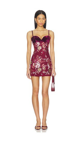 SAU LEE Aura Dress in Wine. - size 12 | Revolve Clothing (Global)