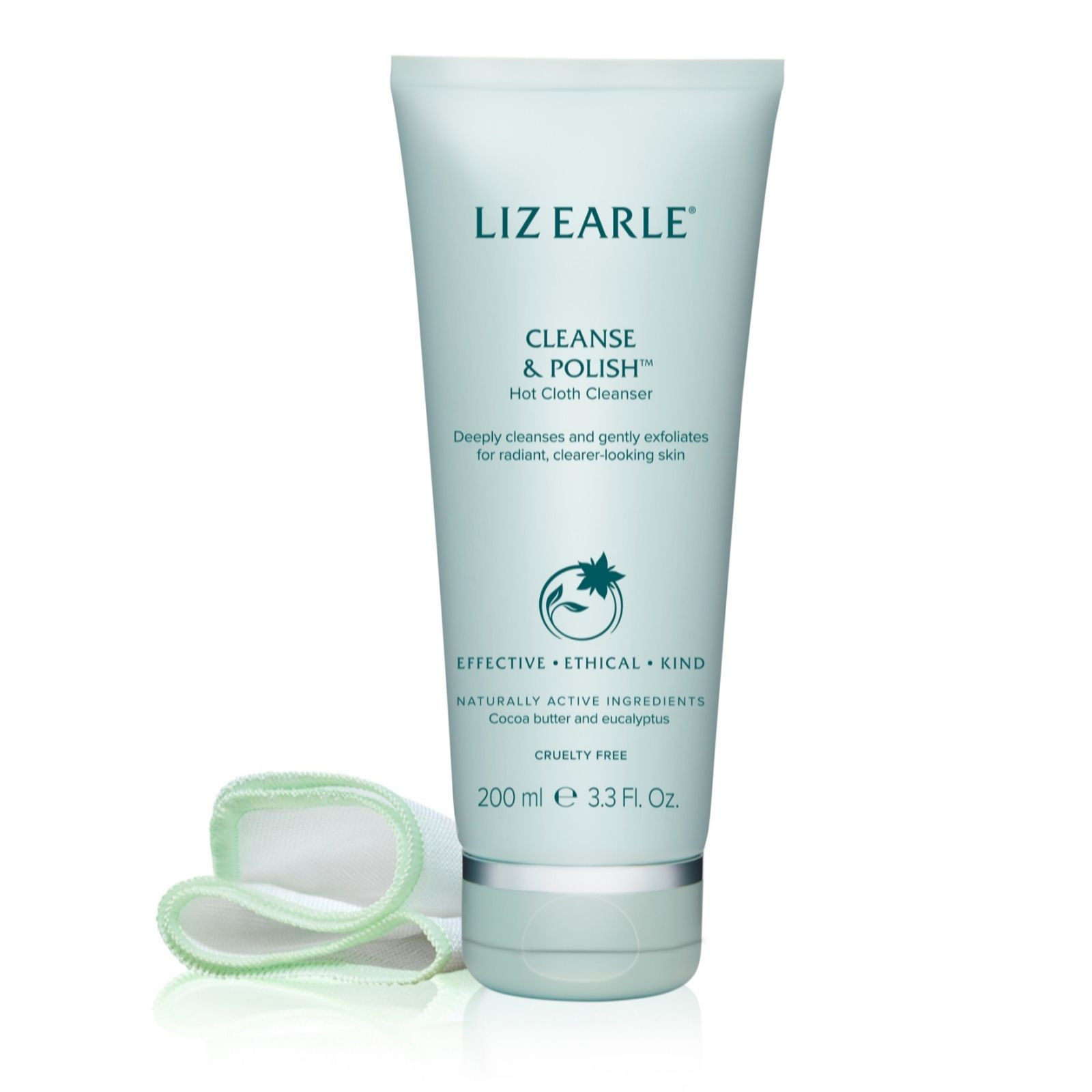 Liz Earle Cleanse & Polish 200ml With Two Pure Cotton Cloths | QVC UK