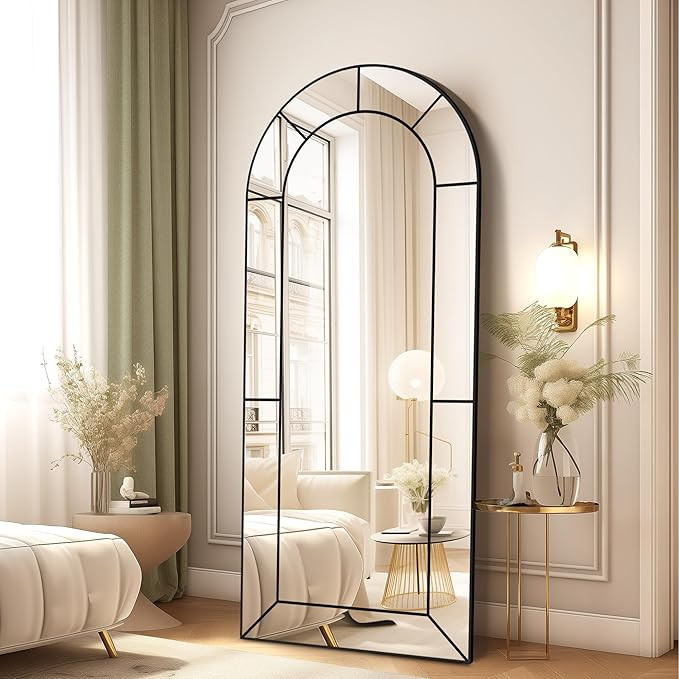 Wall Mirror,Full Length Floor, Window Pane for Living Room Decor, Decorative Wall Art, Large Wall... | Amazon (US)