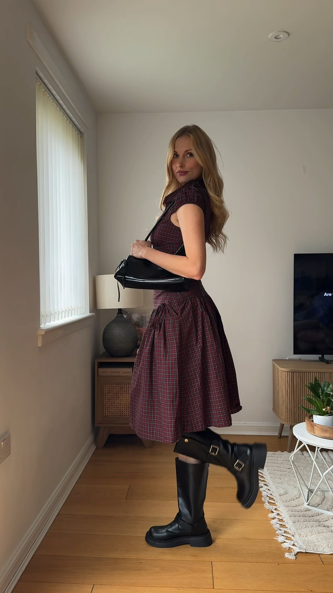 Two piece gingham midi skirt and tshirt top set outfit

#LTKuk #LTKautumn #LTKdresses