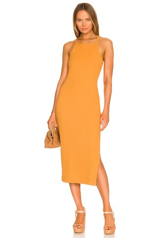 SPELL Cosmos Rib Midi Dress in Turmeric from Revolve.com | Revolve Clothing (Global)