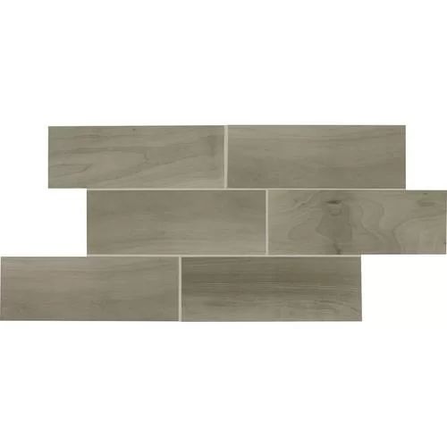Emblem 7" x 20" Porcelain Wood Look/Field Tile in Gray | Wayfair North America