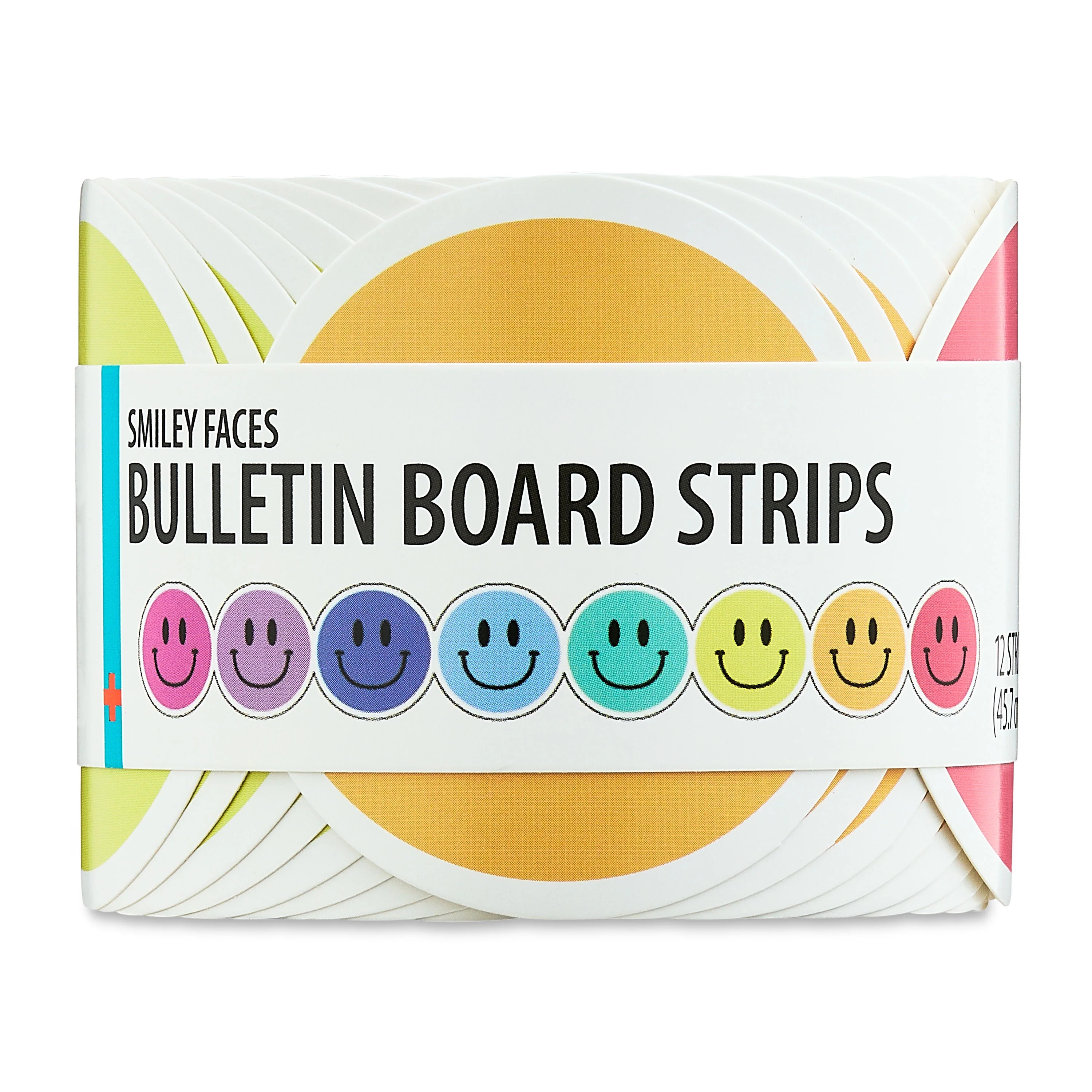 Pen+Gear Multi Color Rainbow Smiley Faces (18"x2.25")Round Shaped Bulletin Board Trim, 12 Pieces | Walmart (US)