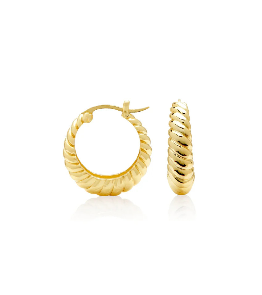 Chunky Croissant Hoop Earrings (Gold) | Abbott Lyon