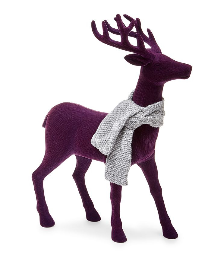 Holiday Lane Royal Holiday Purple Deer Décor, Created for Macy's & Reviews - Shop All Holiday - ... | Macys (US)