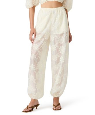 Steve Madden Women's Lyocell-Blend Alexondria Pants - Antique White | Macy's