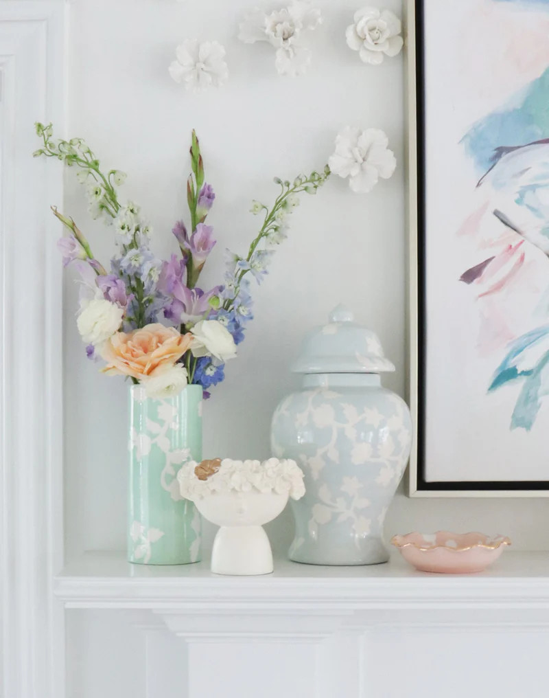 Chinoiserie Dreams Ginger Jars in Hydrangea Light Blue | Ruby Clay Company