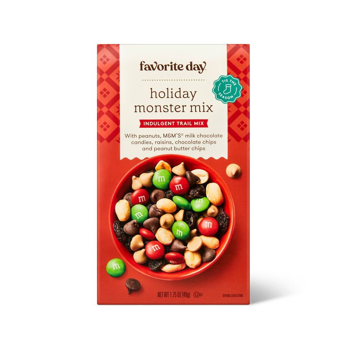 Holiday Monster Indulgent Snack Mix Stocking Stuffer - 1.75oz - Favorite Day™ | Target