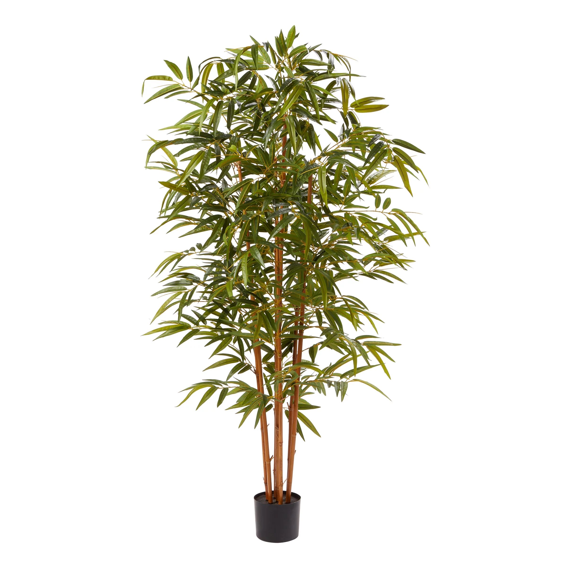 Pure Garden Artificial Bamboo – Tall Faux Potted Indoor Floor Plant – Large and Lifelike (Nat... | Walmart (US)