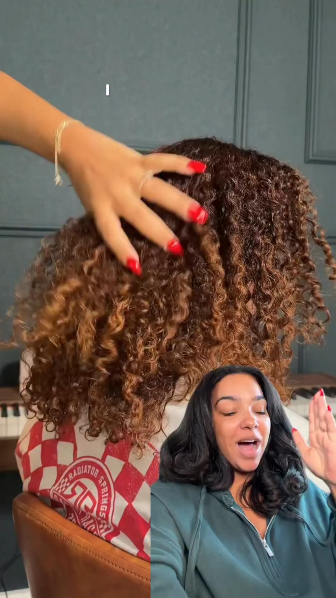 I have officially converted my sister to the roller set crew! (now granted, I don’t know who got the better end of this deal at this point because this also means that I’m going to be doing her roller sets regularly lol)

Nonetheless, I love doing roller sets on different hair types to just learn and gain more experience so that I have more tips and tricks to share with you all and this time it dawned on me to use @ilovethedoux #gangstawrap foam for her roller set when normally I don’t use foam for my roller set and it was such a game changer for her hair!

Her hair is a bit dry and has some chemical damage from coloring her hair regularly so it’s harder for her hair to stay wet while we roll so the foam comes in and really helps her hair stay really wet and juicy throughout the entire wet roller setting process. This is how we get really smooth and shiny results when the rollers are ready to be taken down!

Come back for my next post where I show you her results! 🥰