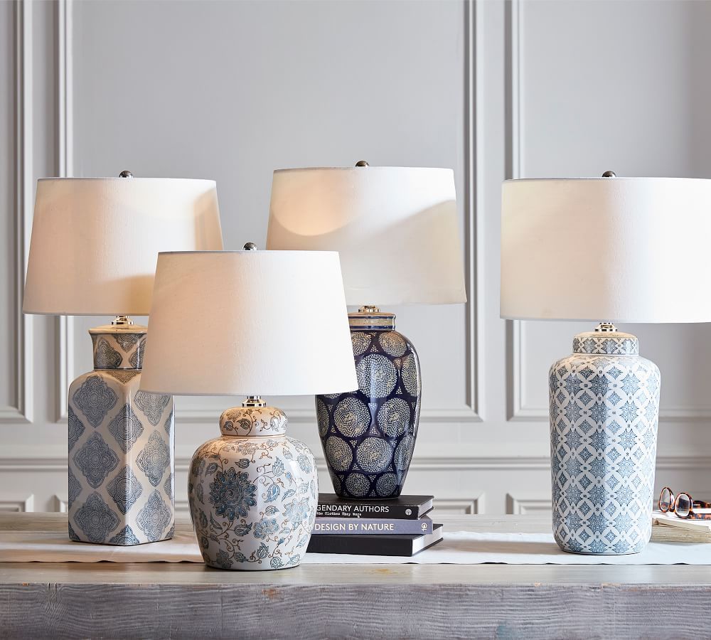 Langley Ceramic Pattern Lamp | Pottery Barn (US)