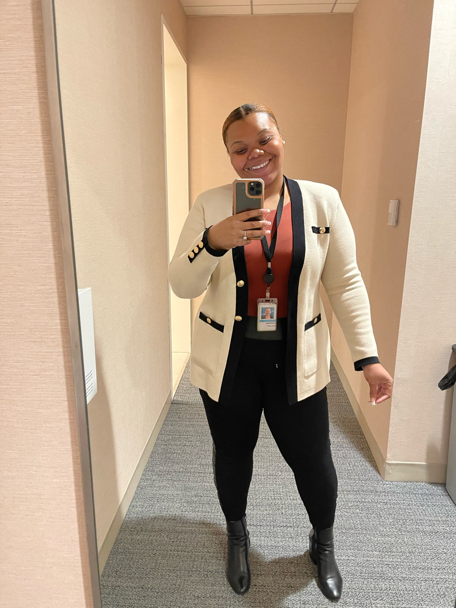 Easy plus size fall and winter work outfit. Cigarette stretch pants, bodysuit, and cream blazer! Pair with black booties and you’re cute and easy work outfit is instantly a 10!

#LTKcurves #LTKstyletip #LTKworkwear