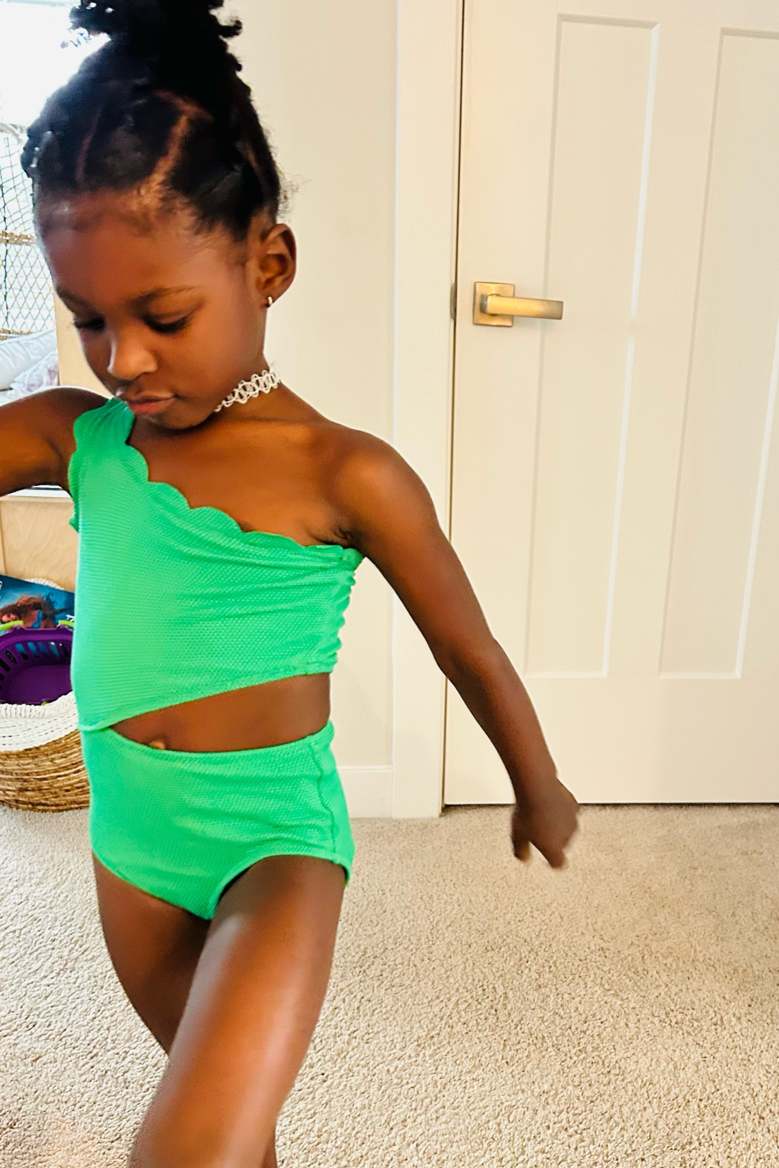 Cute as a button in this scalloped swim suit! 🤍

#LTKkids #LTKswim #LTKSeasonal