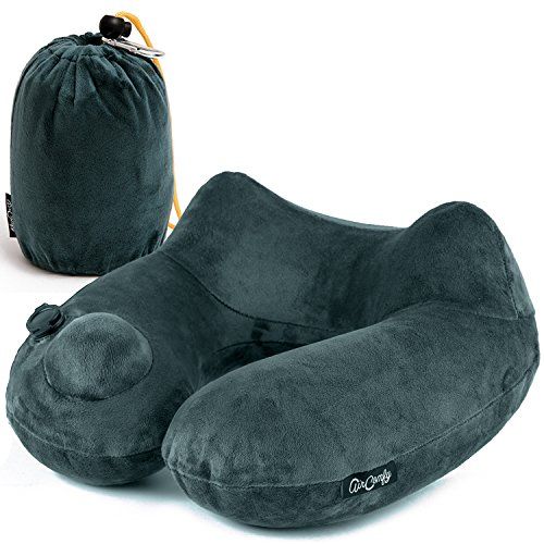 Self-Inflatable Daydreamer Neck Pillow with Built-in Pump, Extra-Soft Washable Cover, and Compact Tr | Amazon (US)