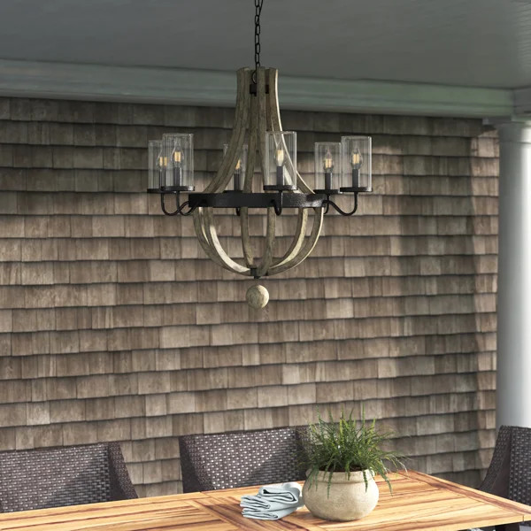 Mallie Brown 6 - Bulb 30.5" H Outdoor Chandelier | Wayfair Professional