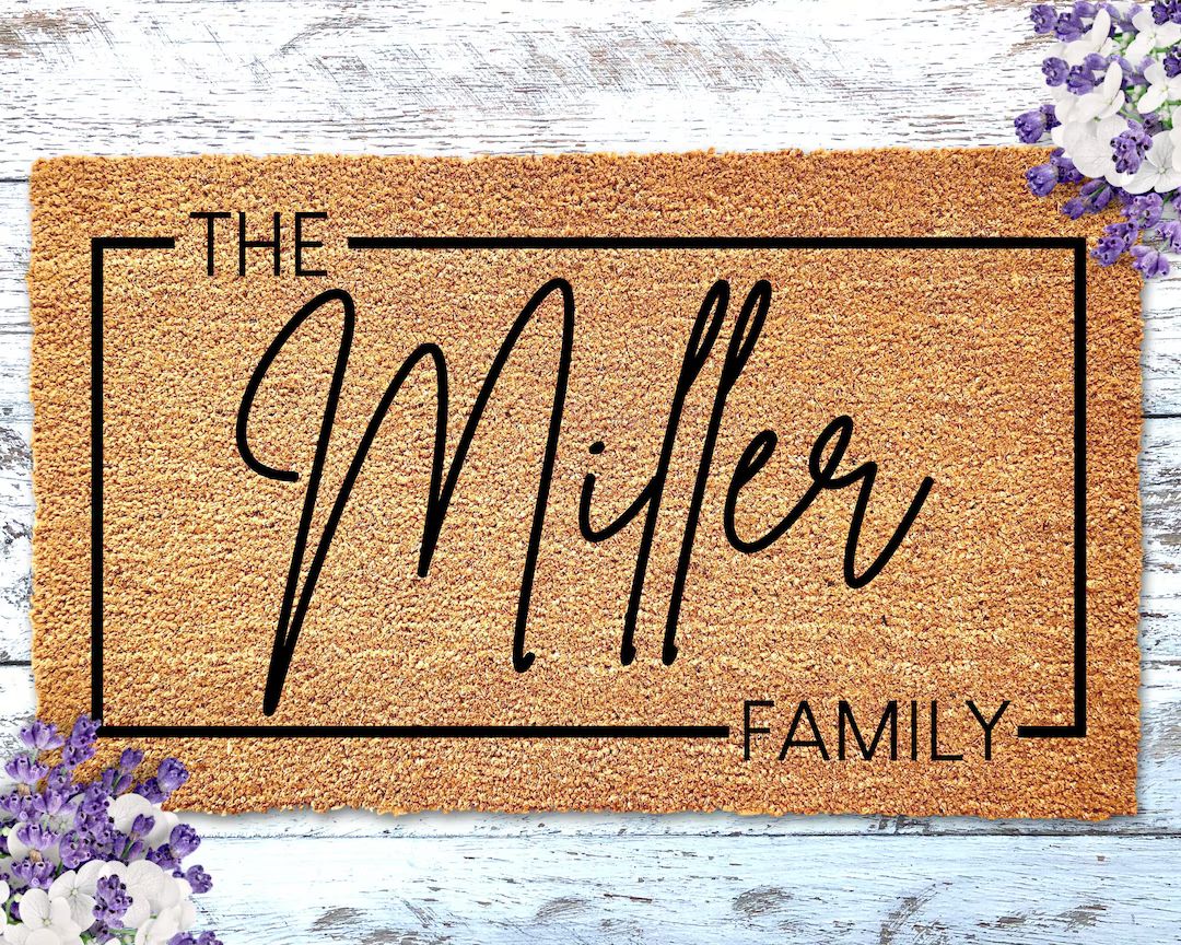 Christmas Gifts for Family Personalized Welcome Mat Family - Etsy | Etsy (US)