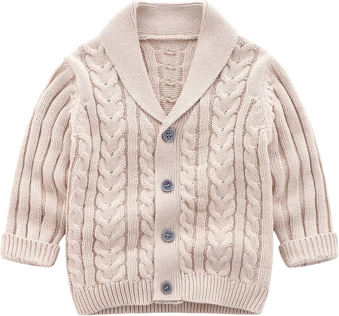 Infant Baby Boys Cardigan Crochet Sweater V-Neck，Toddler Knit Button up Knitted Pattern Pullover Swe | Amazon (US)