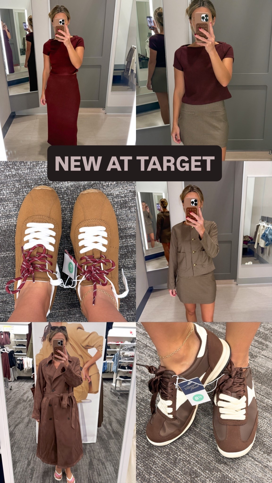 New fall finds at target
Top medium
Skirt small and 2
Jackets small
Sneakers tts 8.5

#LTKWorkwear #LTKStyleTip #LTKSeasonal