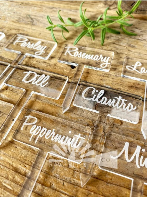 Herb Marker Set SET OF 9 Herb Plant Labels Garden Plant Tag - Etsy | Etsy (US)