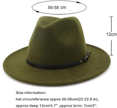 HUDANHUWEI Women's Classic Wide Brim Fedora Hat with Belt Buckle Felt Panama Hat | Amazon (US)