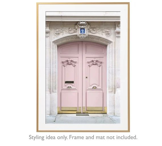 Paris Photography  Iced Blush Door Paris Art Print Pastel - Etsy | Etsy (US)