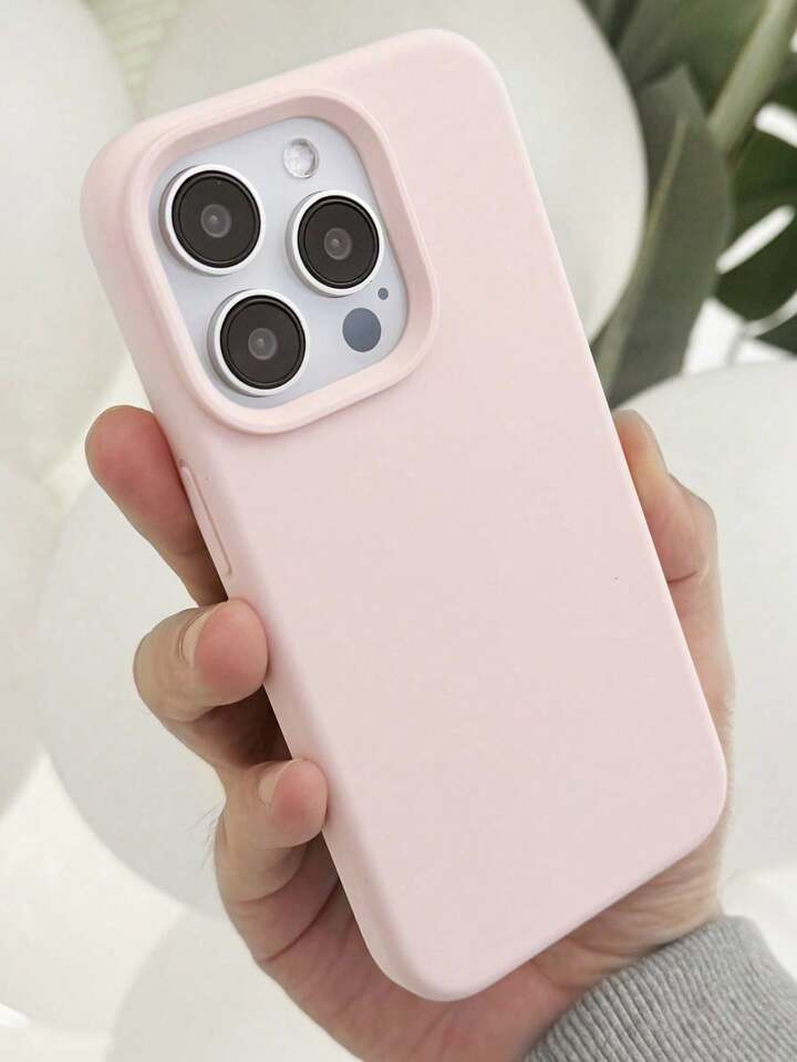 High-Quality Liquid Silicone Phone Case, Compatible With IPhone 16 15 14 13 12 11 Pro Max, Soft Rubbery Feel, Skin-Friendly | SHEIN