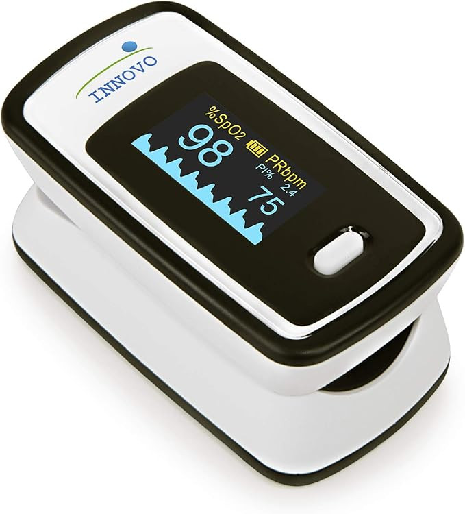 Innovo Deluxe iP900AP Fingertip Pulse Oximeter with Plethysmograph and Perfusion Index (Off-White... | Amazon (US)